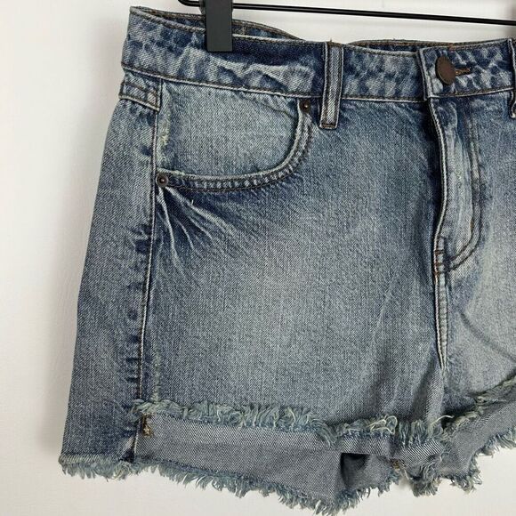 O’Neill High Rise Marina Cutoff Frayed Hem Jean Shorts 28 NWT boho festival stre - Picture 2 of 13